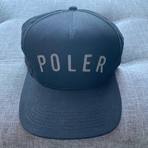 BLACK POLER SNAPBACK HAT